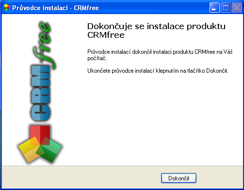 8 krok - dokonceni instalace systemu CRMfree